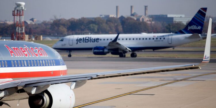 American, JetBlue to end sales of each others’ tickets next week after judge orders breakup