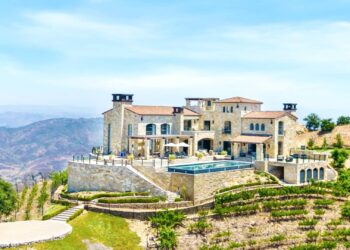 Look inside the .5 million Tuscan-style mega villa perched 2,000 feet above Malibu