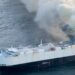 Ship in North Pacific carrying 3,000 cars catches fire