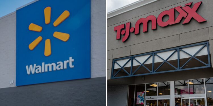 As holidays approach, value players Walmart and T.J. Maxx are drawing the cash-strapped and the wealthy