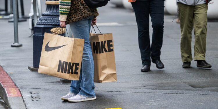 Nike shares fall 10% as China sales plunge, tariffs hit profits