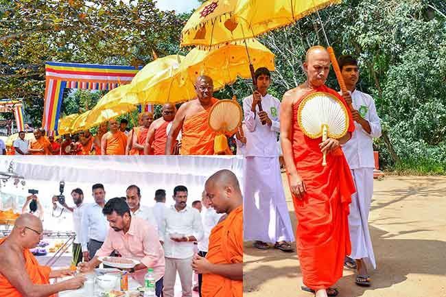 President attends almsgiving ceremony in memory of cyclone victims in Nelummala Village