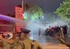 Police fire tear gas at protest near Kelaniya University Police fire tear gas at protest near Kelaniya University