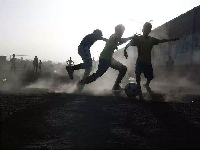 A blast in Yemen kills 5 children who were playing soccer