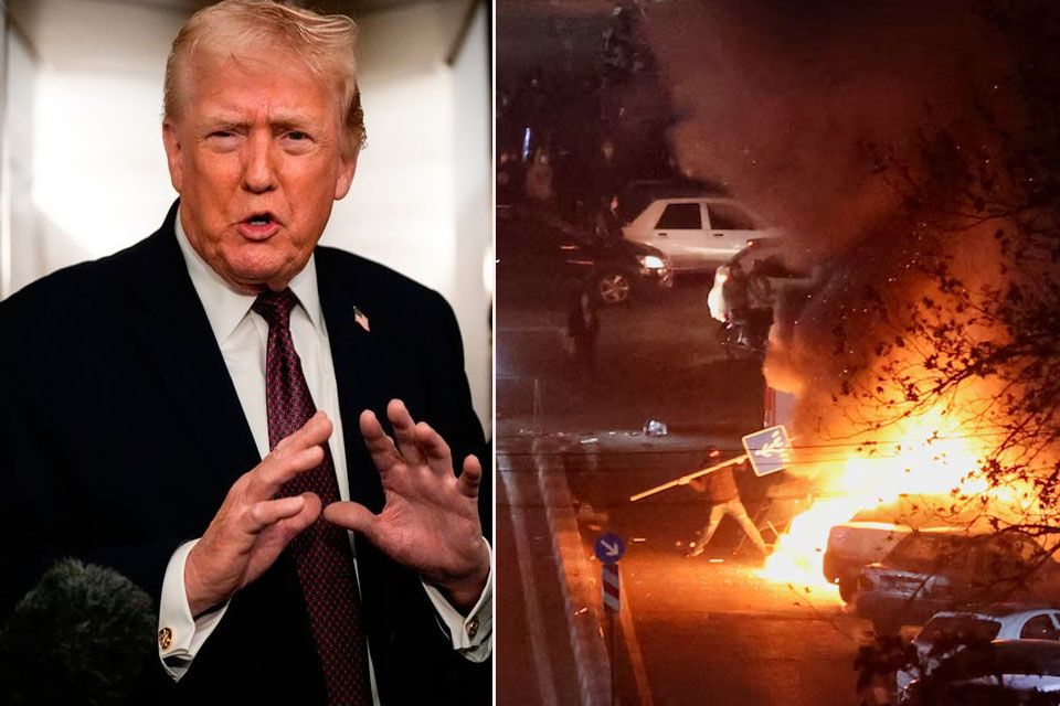 Trump urges Iranians to keep protesting, says help is on its way