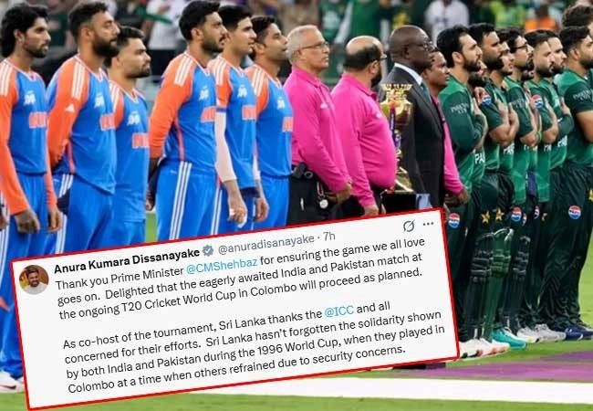 Sri Lanka President expresses appreciation to Pakistan PM for decision on IndiaPakistan World Cup game in Colombo