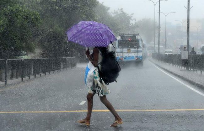 Heavy rainfall above 100 mm expected in parts of the island