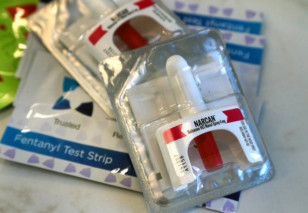 Narcan and fentanyl test strips