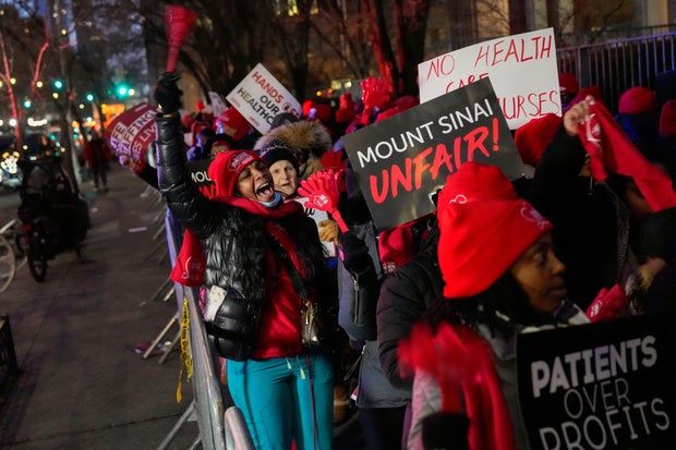 Nurses strike begins in New York City as thousands walk off jobs at major hospitals 1 NYC Nursing Strike