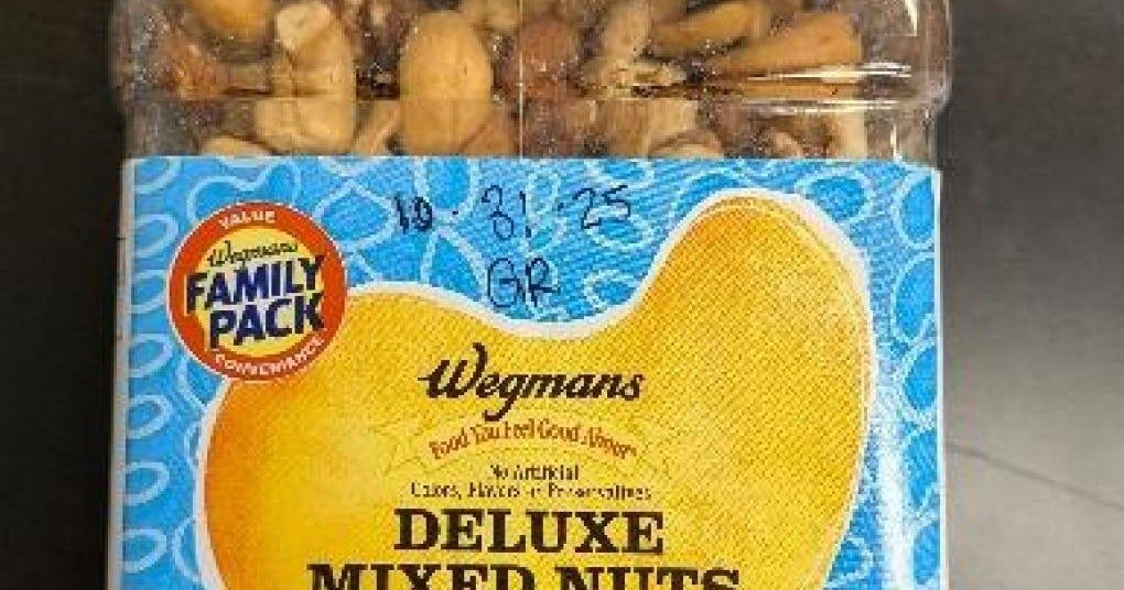 Wegmans mixed nuts recalled in 9 states over possible salmonella contamination Wegmans mixed nuts recalled in 9 states over possible salmonella contamination