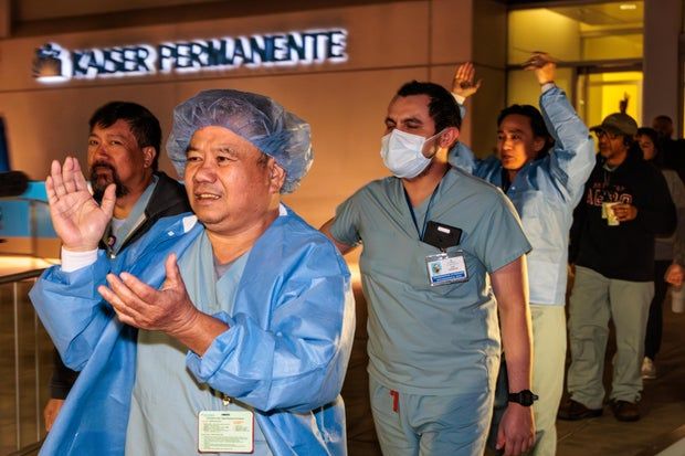 Kaiser employees strike.