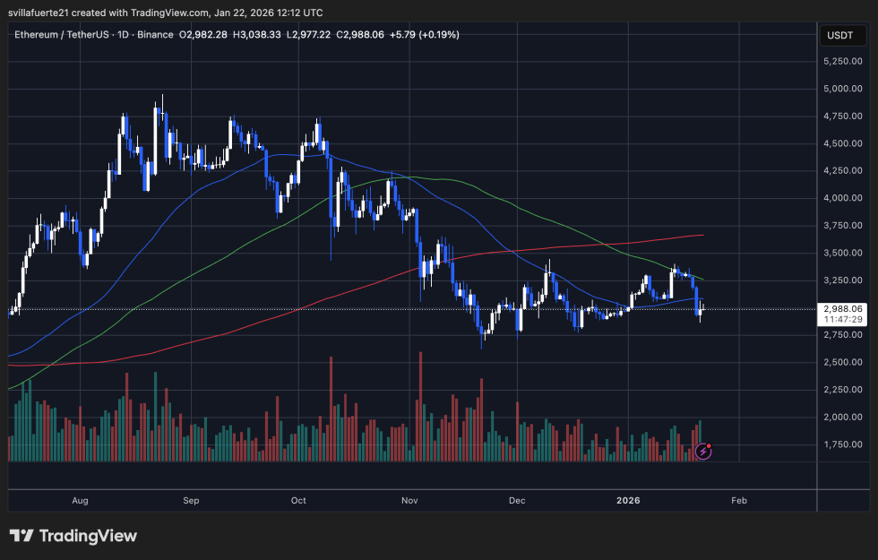 Ethereum Approaches A “Never Broken” Support Line: Accumulators Step In | Bitcoinist.com 3 ETH consolidates in a pivotal demand level | Source: ETHUSDT chart on TradingView