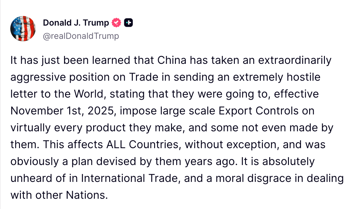 Bitcoin Price Touches $101K As Trump’s 100% Tariff On China Shakes Market | Bitcoinist.com 2 Bitcoin price