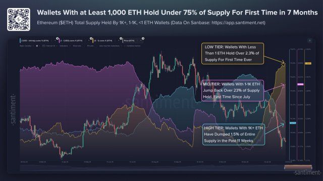 High-Tier Ethereum Wallet Addresses Distribute While Retail Investors Step In to Accumulate | Bitcoinist.com 2 Ethereum