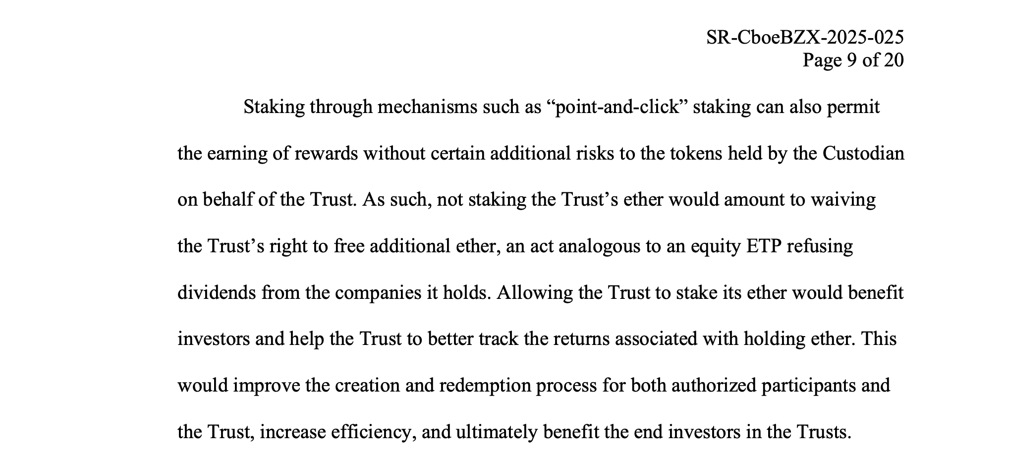 Cboe BZX Exchange Pushes For Ethereum ETF Staking In New SEC Filing - Details | Bitcoinist.com 1 staking