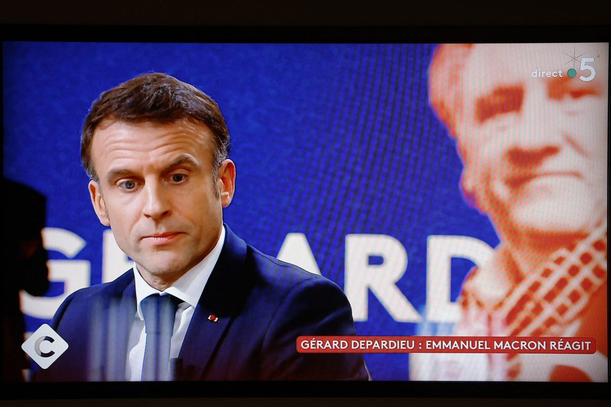 Macron's remarks that Depardieu 'makes France proud' don't sit well with women's rights activists accusing the actor of sexual assault 1 4ab4c819 GettyImages 1863294247 e1703409599264