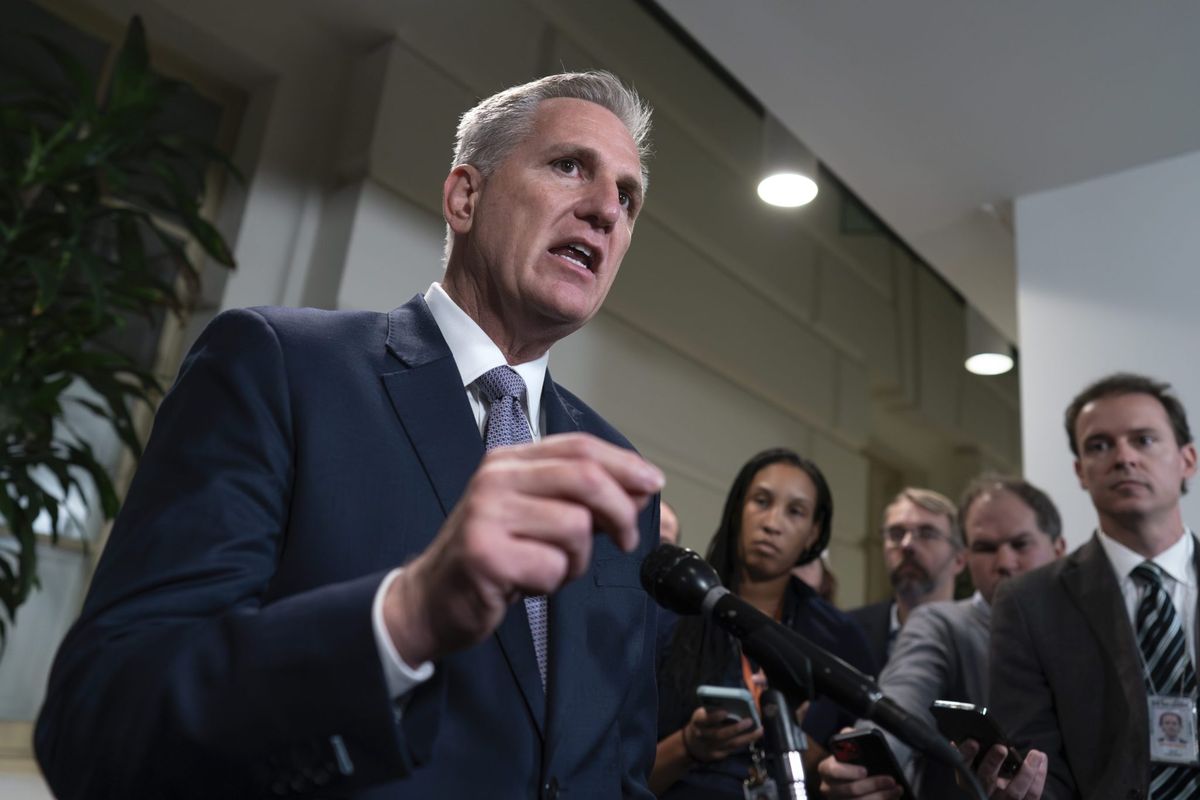 Kevin McCarthy says 'we're going to keep government open,' pivots to 45-day plan relying on Democratic help 1 9e931f22 AP23273568648214 e1696094474330