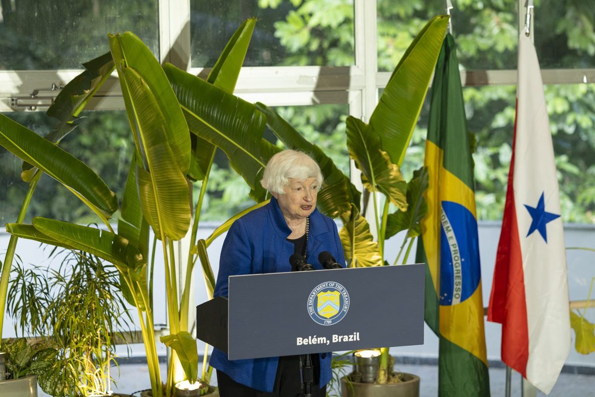Janet Yellen says lowering carbon emissions is the 'single greatest economic opportunity' of the century 1 4377956d GettyImages 2163300553 e1722120213226