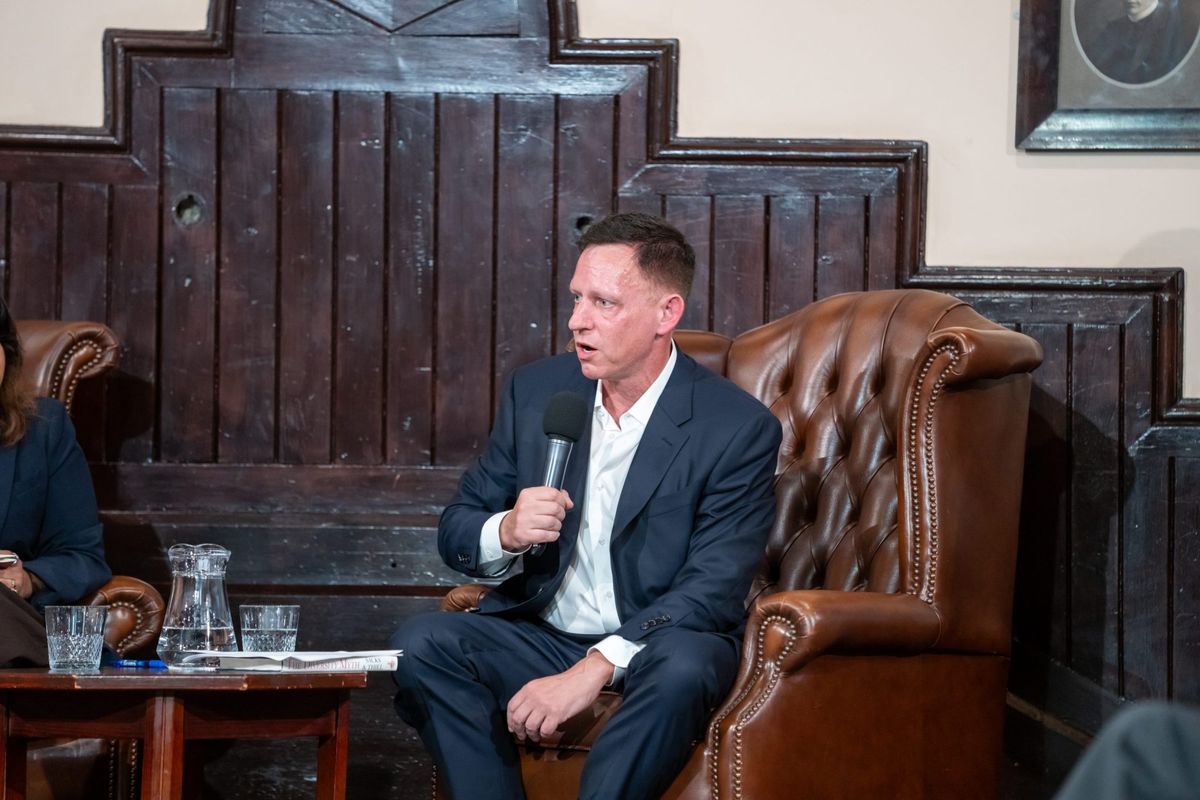 Peter Thiel warned AI is coming for 'math people before word people.' Banks have already said smaller headcounts are possible | Fortune 1 6429ded4 GettyImages 2152107411 e1772901085361