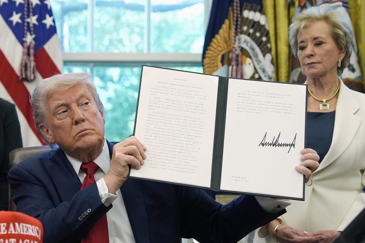 Trump signs orders against ‘wokeness’ in education 1 85bf181a AP25113784490343 e1745483244535