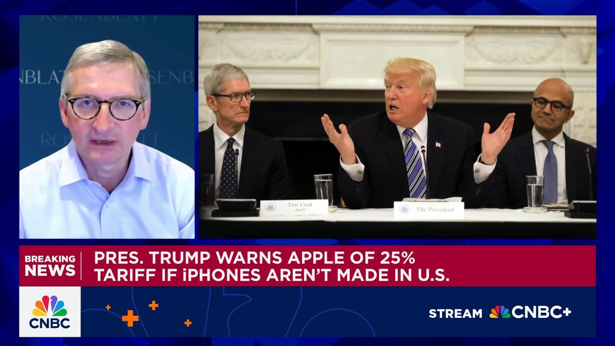 Pres. Trump is 'asking for the impossible' with his 25% iPhone tariff threat: Barton Crockett