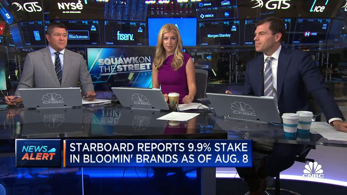 Outback Steakhouse owner's stock rises after activist Starboard Value buys stake 1 Watch CNBC’s full discussion with the ‘Squawk on the Street’ crew