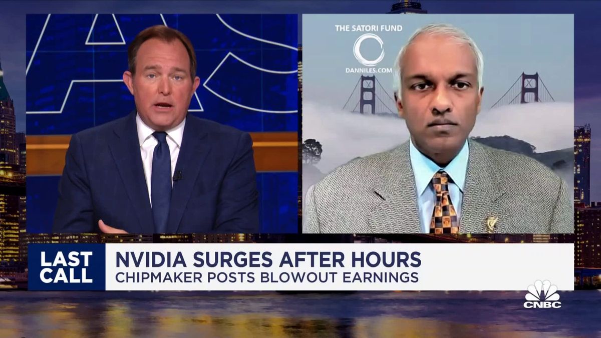 Nvidia shares close flat despite big earnings beat on down day for broader market 2 I'd much rather own Nvidia over Apple, says Satori Fund Founder Dan Niles