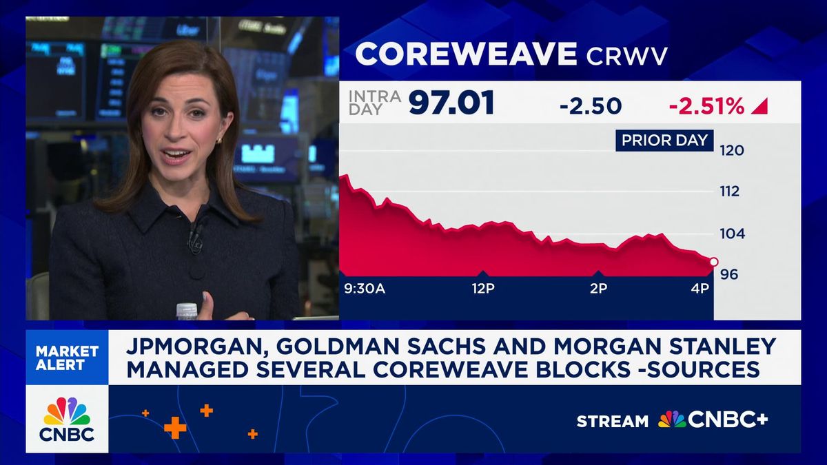 Tech IPOs are roaring after 'years of Prohibition' — it may be too good 2 Sources say J.P. Morgan, Goldman Sachs, and Morgan Stanley managed several CoreWeave blocks