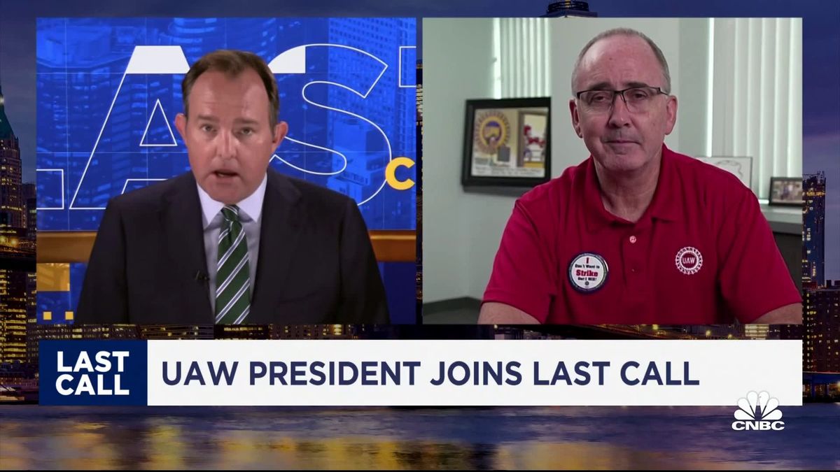 UAW president calls GM offer with 10% pay increases ‘insulting’ ahead of strike deadline a week away 1 UAW President: 'Wages aren't the problem, our conditions aren't the problem, it's corporate greed'
