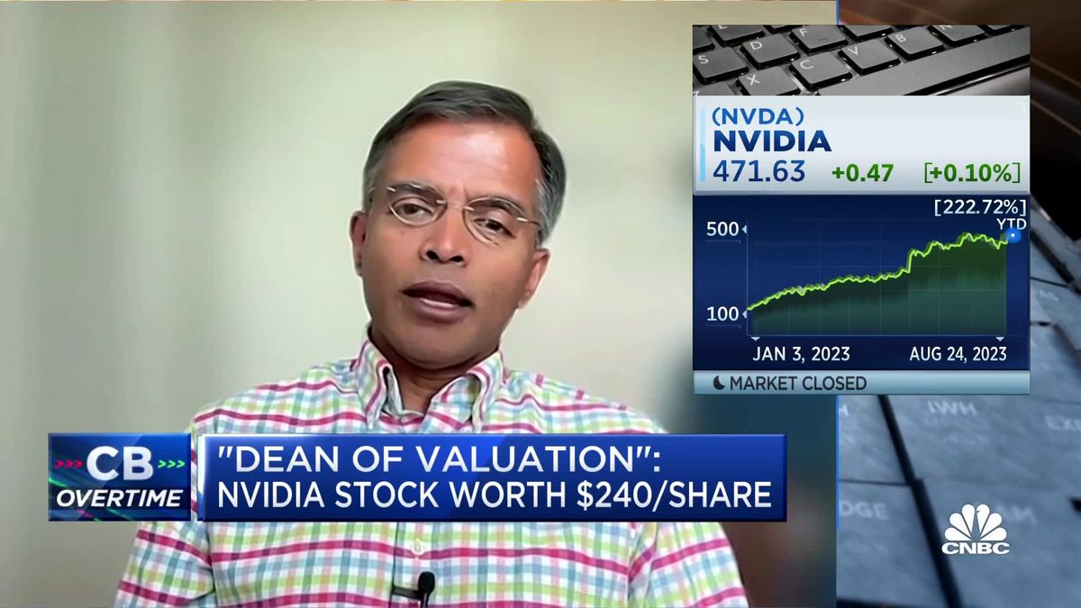 China's EV slowdown drags down Nvidia's 'next billion-dollar business' 1 Nvidia is worth $240 per share, says NYU's Aswath Damodaran