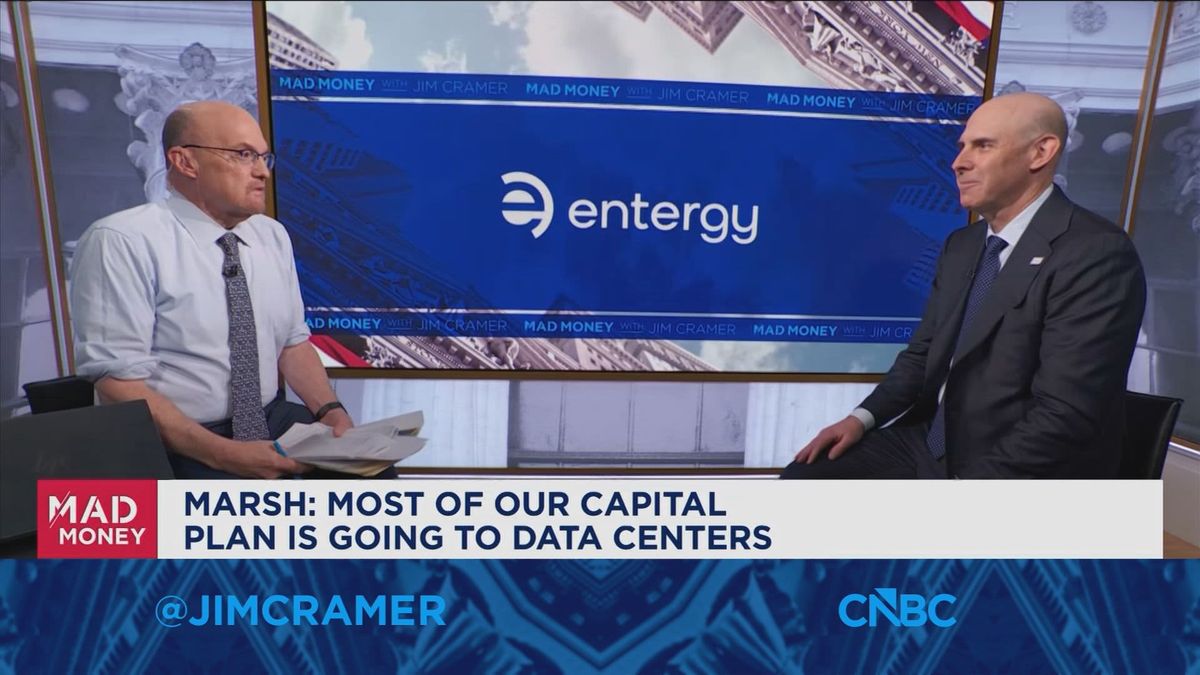 Entergy CEO pushes back on fears that AI data centers will drive up electricity bills 2 Entergy CEO Drew Marsh goes one-on-one with Jim Cramer
