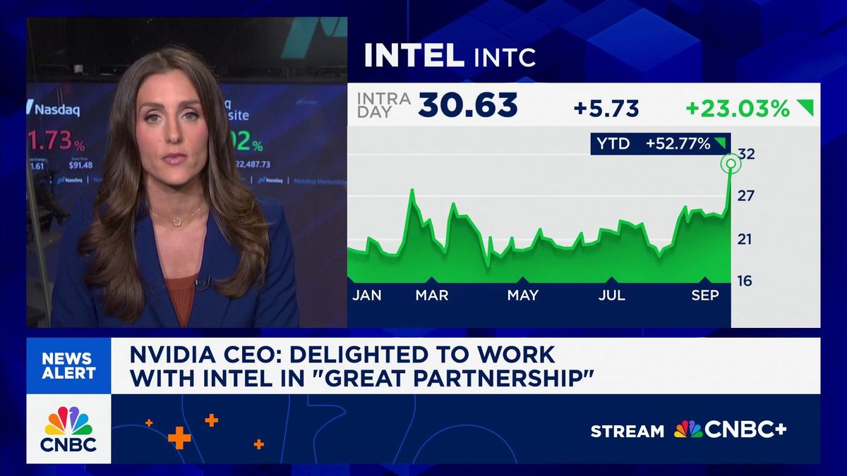 Nvidia just spent over $900 million to hire Enfabrica CEO, license AI startup's technology 1 Nvidia CEO: Delighted to work with Intel in 'great partnership'