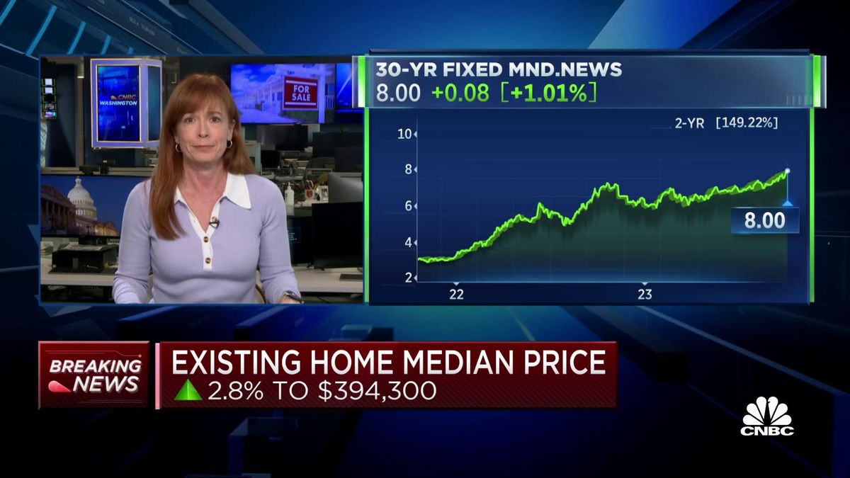 The housing market was already painful, ugly and anxious. Now the 8% mortgage rate is back 2 September home sales drop to the lowest level since the Great Recession