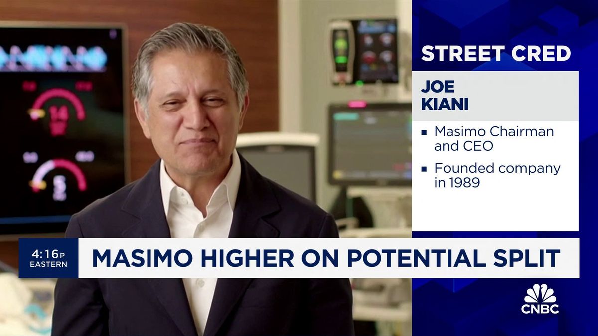Masimo's billionaire CEO put shares on margin to get cash while keeping ownership ahead of proxy fight 1 Masimo CEO on potential split, proxy battle and spinning off consumer business
