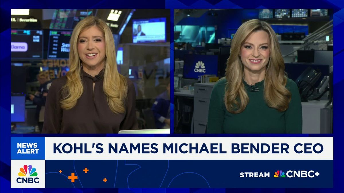 Kohl's names Michael Bender as permanent CEO after a turbulent year and sales declines 1 Kohl's names new CEO Michael Bender