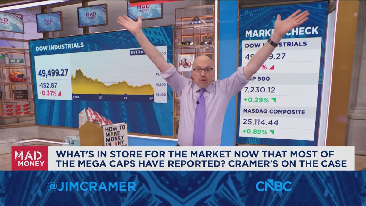 Jim Cramer says the market powered through a tough earnings week but 'that doesn't mean we're out of the woods yet' 2 Jim Cramer looks ahead to next week's market game plan