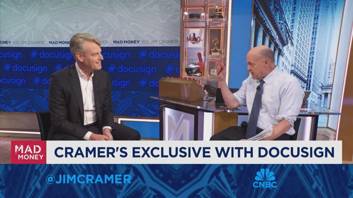 DocuSign chief says company wants to stay public after reports of private equity takeover interest 1 DocuSign CEO: We're excited about our journey as an independent public company
