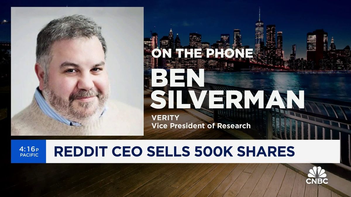 Reddit shares plunge almost 25% in two days, finish the week below first day close 1 Reddit shares slump after CEO Steve Huffman sells 500,000 shares