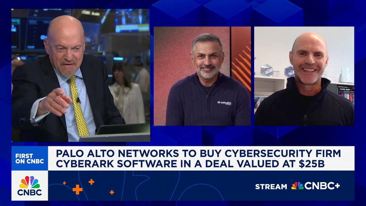 Palo Alto Networks stock falls 8% after announcing $25 billion Cyberark deal 1 Palo Alto Networks CEO on CyberArk acquisition: CyberArk is poised to disrupt this market