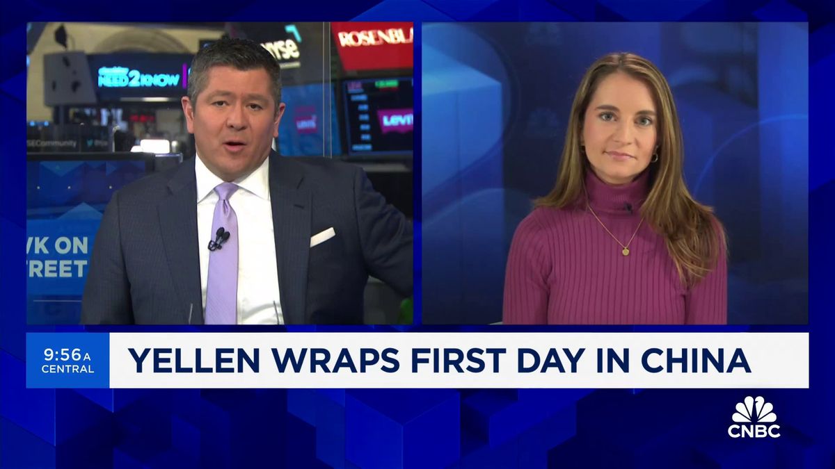 China says innovations, not subsidies, are powering EV edge as Yellen raises 'overcapacity' concerns 1 Treasury Secretary Janet Yellen's first day in China: Here's what you need to know