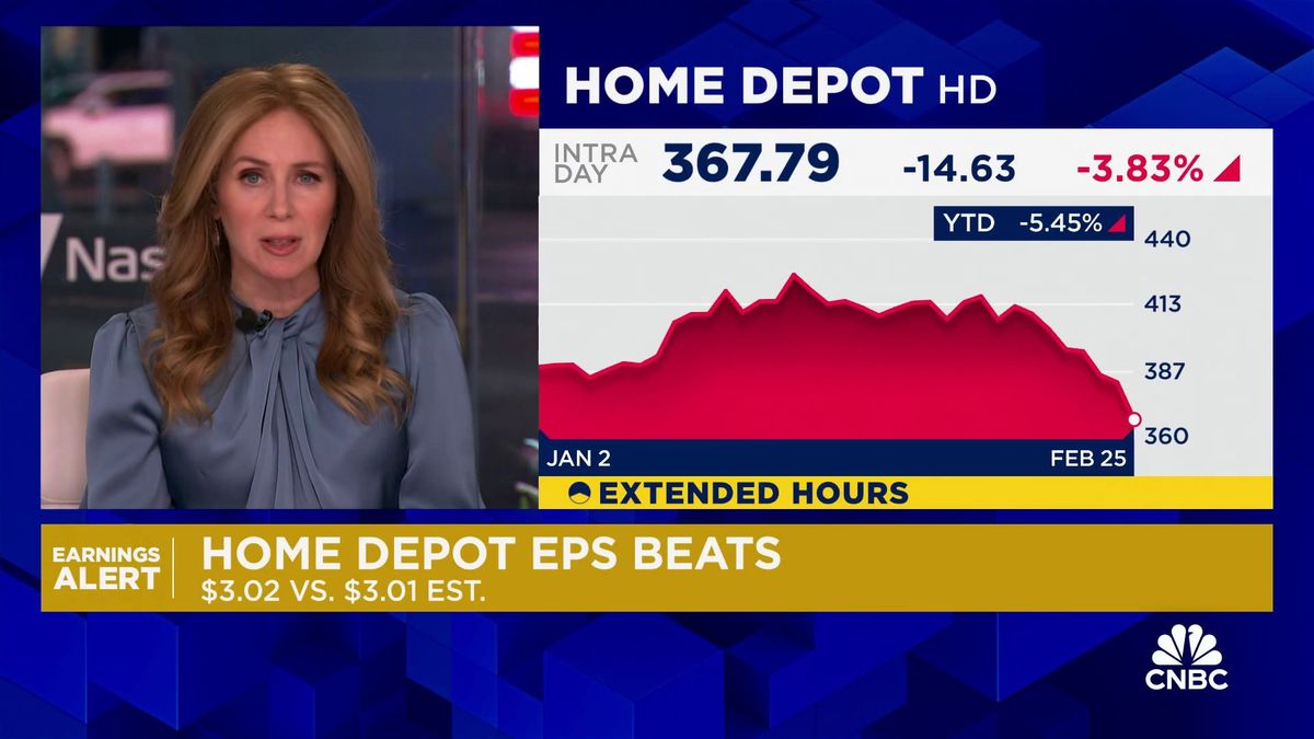 Home Depot earnings beat Wall Street estimates, as retailer breaks comparable sales losing streak 1 Home Depot earnings beat Wall Street estimates, as retailer breaks comparable sales losing streak