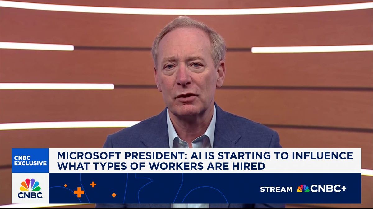 Microsoft had police remove protesters who stormed office over work with Israeli military 1 Microsoft President Brad Smith: AI is influencing the types of workers who are hired