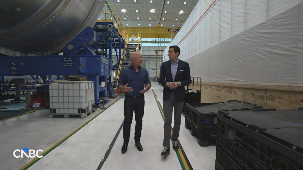 Blue Origin warns of rocket explosion debris after failed New Glenn test at Cape Canaveral 2 Blue Origin founder Jeff Bezos gives CNBC a tour of his Rocket Park factory