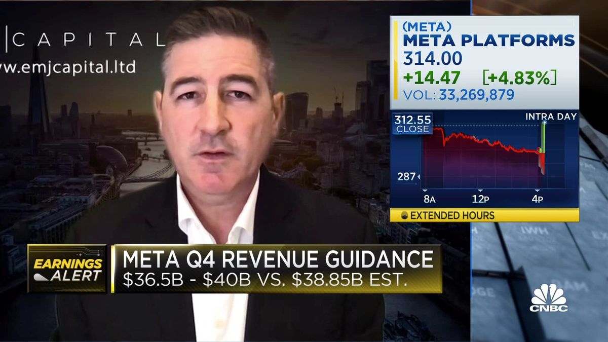Meta widens revenue guidance range because of Middle East unpredictability 1 Meta's profits 'have to go up next year', says EMJ's Eric Jackson following Q3 results