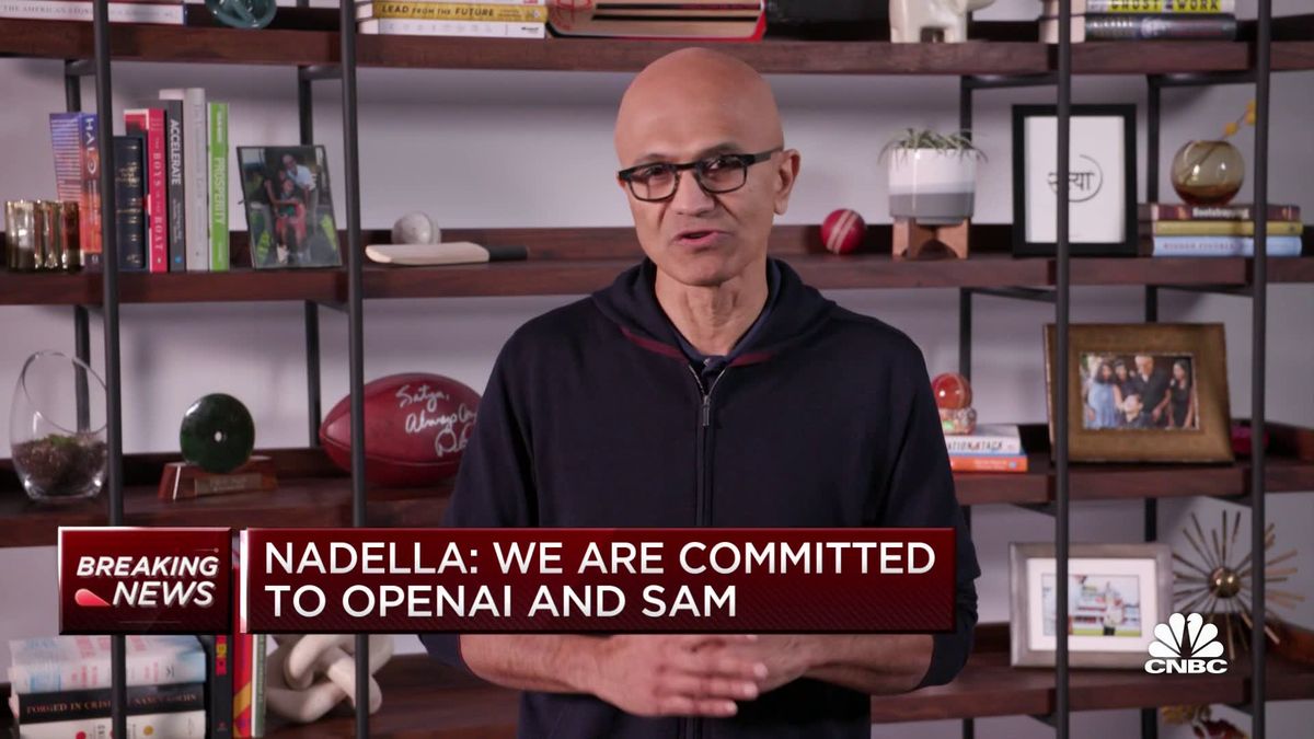 Some OpenAI customers are thinking about switching to rivals amid chaos 3 Watch CNBC's full interview with Microsoft CEO Satya Nadella