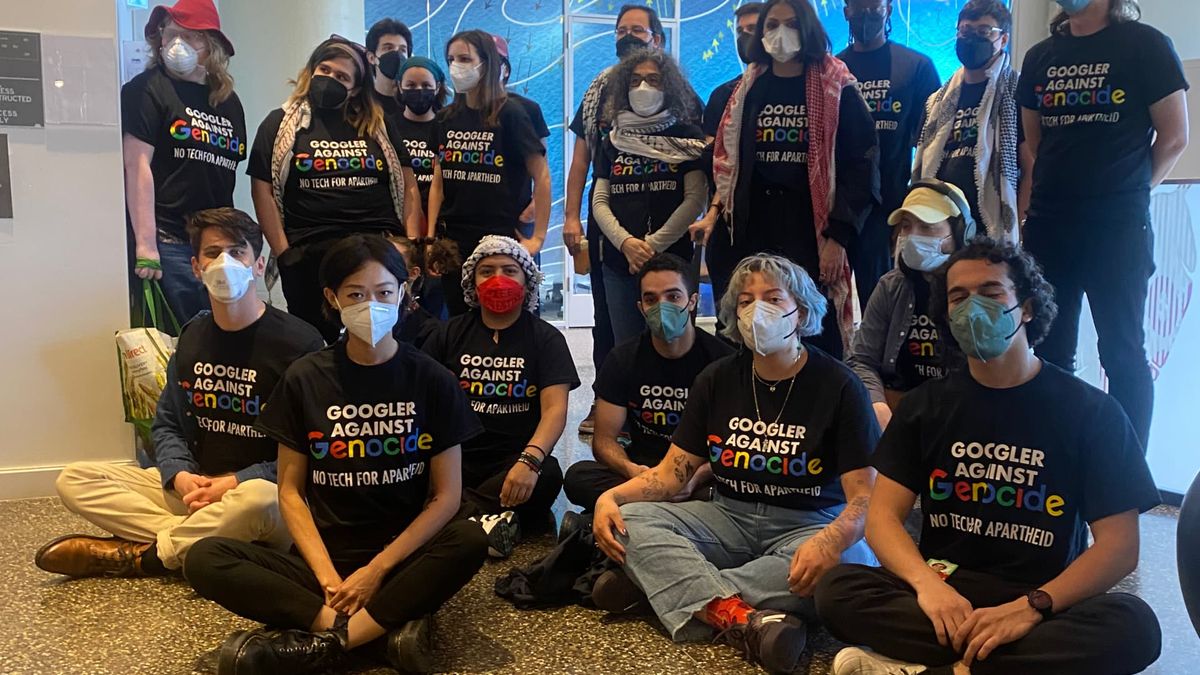 Google workers arrested after nine-hour protest in cloud chief’s office