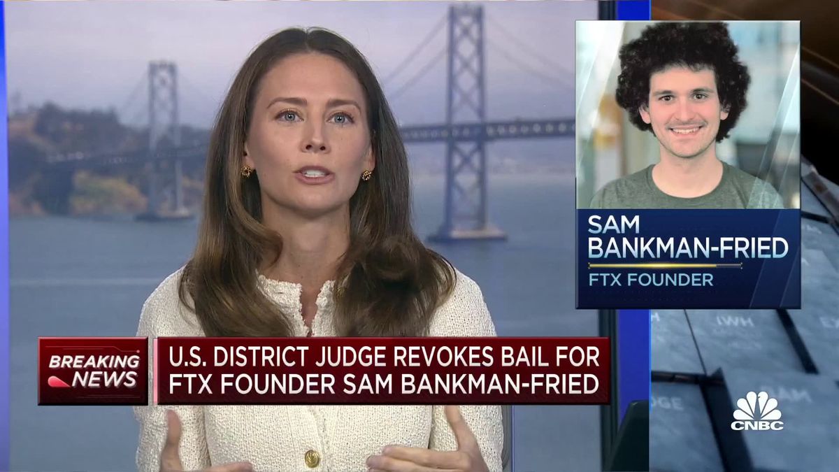 U.S. judge sends FTX's Sam Bankman-Fried to jail over witness tampering 1 Sam Bankman-Fried remanded into custody after bail gets revoked