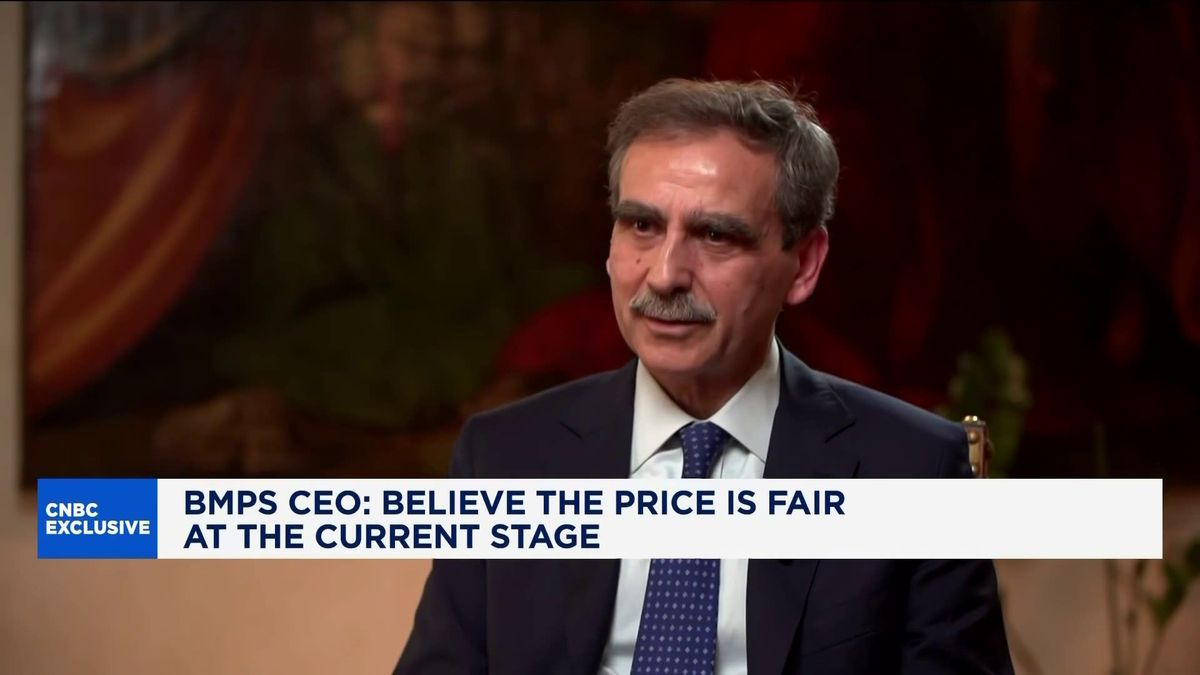 Market turbulence will not impact Mediobanca deal, Monte dei Paschi CEO says 1 Monte dei Paschi CEO says market turbulence will not impact offer for Mediobanca