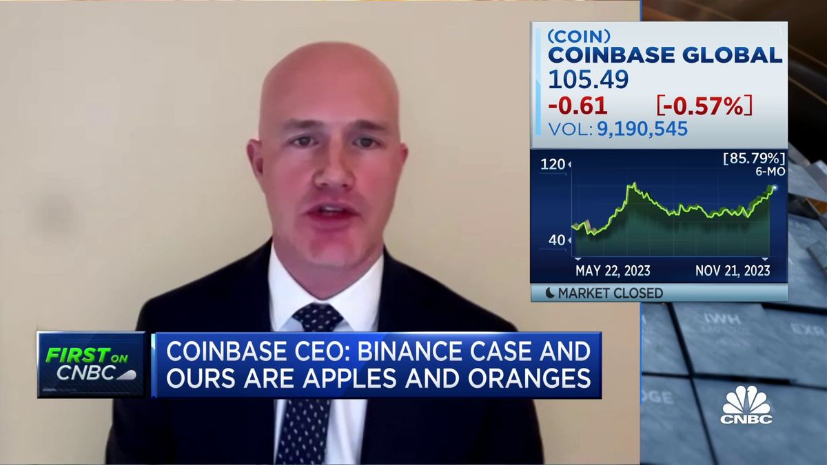 Coinbase threatened by bitcoin ETFs after almost 400% surge in stock last year 5 Coinbase CEO on Binance: Good for the industry to turn the page, make sure we're following the law