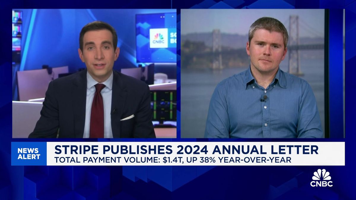 Block's 28% plunge in February leads fintech sell-off, while Stripe shows benefit of staying private 2 Watch CNBC's full interview with Stripe co-founder and president John Collison